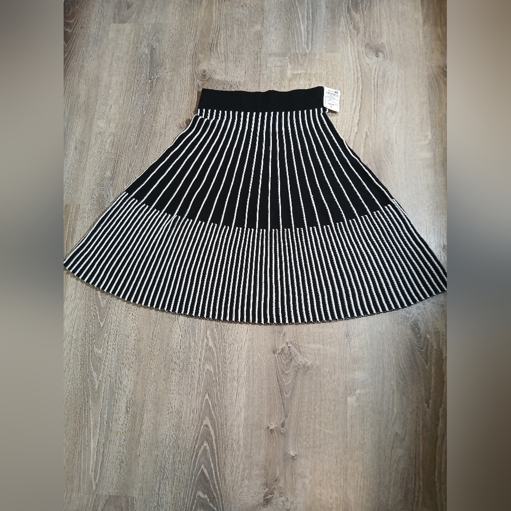 Love Scarlett Black and White Striped Skirt. Size Medium.